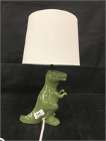 Ceramic dinosaur lamp with shade from Target