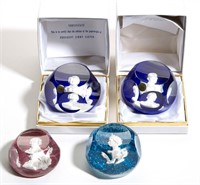 CONTEMPORARY ST. LOUIS SULPHIDE PAPERWEIGHTS, LOT