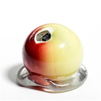 ANTIQUE NEW ENGLAND BLOWN APPLE-FORM PAPERWEIGHT,