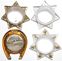 ASSORTED VICTORIAN MAGNIFYING GLASS PAPERWEIGHTS,