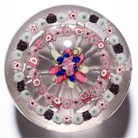 ANTIQUE AMERICAN MILLEFIORI PAPERWEIGHT, varying