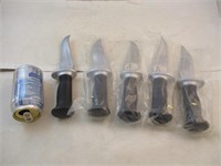 5 couteaux d'entrainement en plastique mou