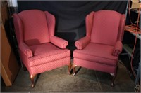 Burgundy Wingback Chairs