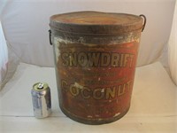 Canne ancienne d'huile de noix de coco Snowdrift