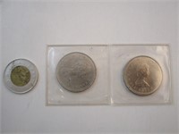 2 pièces de dollar en argent 1981