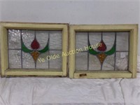 Three Color Stained Glass Windows