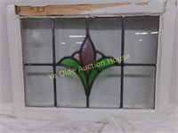 Matching Three Color Stained Glass Window