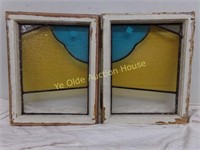Two Color Color Stained Glass Windows