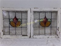Three Color Stained Glass Windows