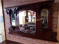 Gorgeous Mahogany Over the Mantle Mirror with