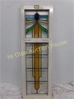 6 Color, 2 Panel Stained Glass Window