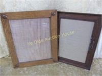 2 Vintage Oak Frames