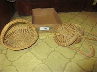 2 Sweet grass baskets-1 has damage