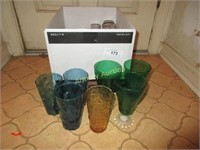 BL-drinking glasses, 3 are forest green