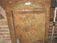 Cast iron fireplace screen and surround
