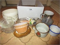 BL-4 Philby bowls, 3 Fire King bowls, 2 Luster