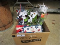 BL- American flags, Poinsettias, 4th July decorats