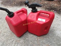 2 - 2 gal gas containers