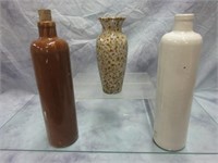 Jim Beam Ceramic Clay Decanters & Vase