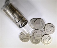 ROLL OF 40 CIRC STANDING LIBERTY QUARTERS