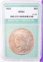 Coin 1925 Peace Silver Dollar MS64