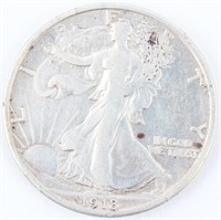 Coin 1918-D Walking Liberty Half Dollar Extra Fine