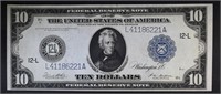 1914 $10 FEDERAL RESERVE NOTE CH.AU