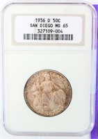Coin 1936-D San Diego NGC MS65