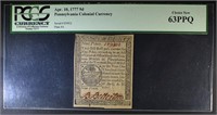 1777 9d PENNSYLVANIA COLONIAL CURRENCY