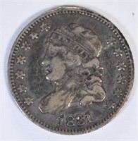 1831 BUST HALF DIME ABOUT XF