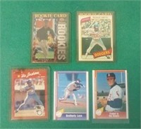 Lot of 5 collector baseball cards