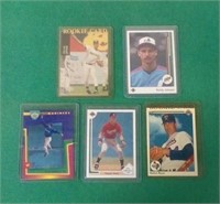 Lot of 5 collector baseball cards