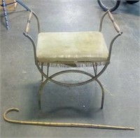Vintage metal framed Dressing Table stool