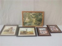 Lot of 5 framed pictures