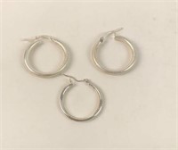 Sterling hoop earrings