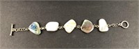 Sterling bracelet with stones