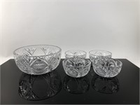 A set of Crystal serving bowls