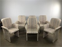 Set of six custom made dining chairs