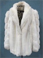 JORDACHE Faux White Fur Coat-Made in USA