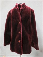 Vintage Faux Fur/Velvet Ladies Lined Coat