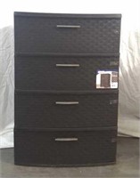 Sterilite Brown Weave 4 Drawer Bin