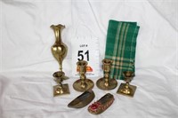 Candle Holders, Bud Vase From India