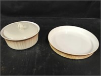 Two pieces Corningware-used