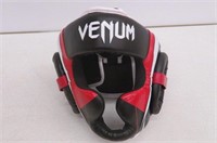 Venum Elite Headgear, Black/Red/Grey, One Size