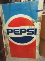 Large Plastic Pepsi Sign 48" x 30"