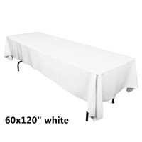 (2) Linen Table Cloth 60X120 - White
