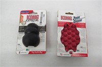 (2) Dog Toys Inc Kong Zoom Groom Brush & Kong