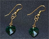 14k Gold Earrings With Swarovski Crystals