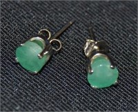 14k Gold Earrings With Emeralds