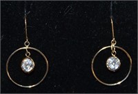 10k Gold Earrings With Swarovski Crystals